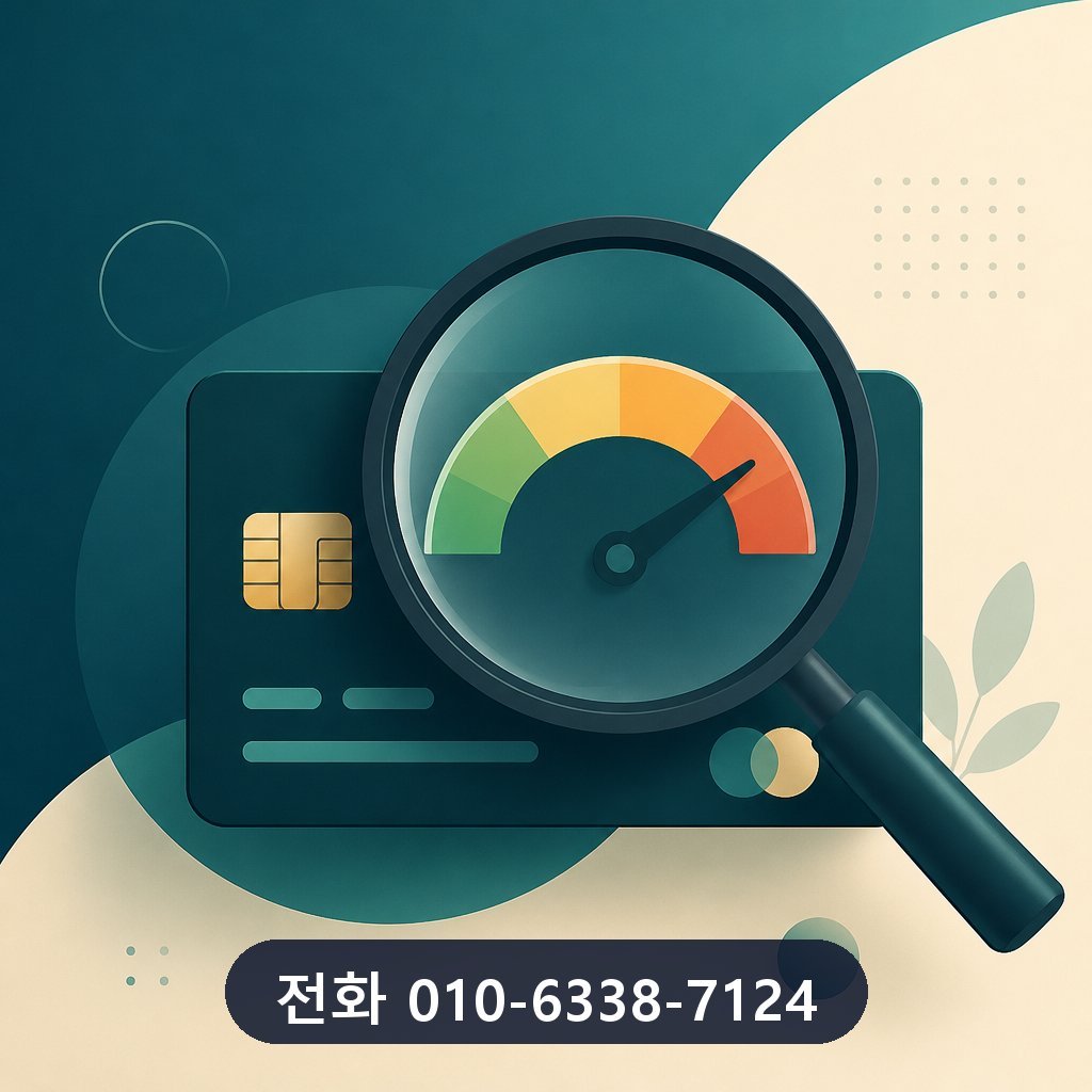 카드깡 수수료 한도 확인 이미지 · 문의 010-6338-7124